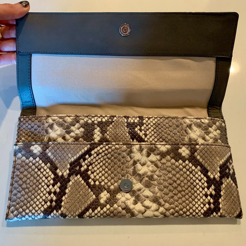 NWT Banana Republic Snakeskin Envelope Clutch